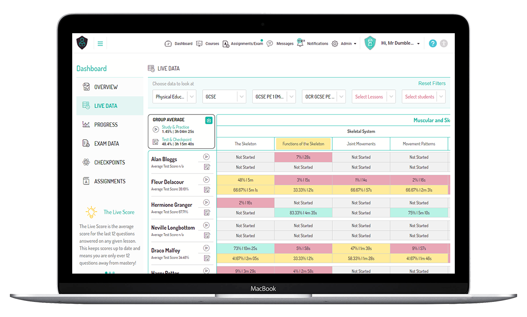 The EverLearner - teacher tracking screenshot