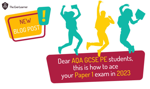 AQA GCSE PE Students how to ace you paper 1 exam blog feature image